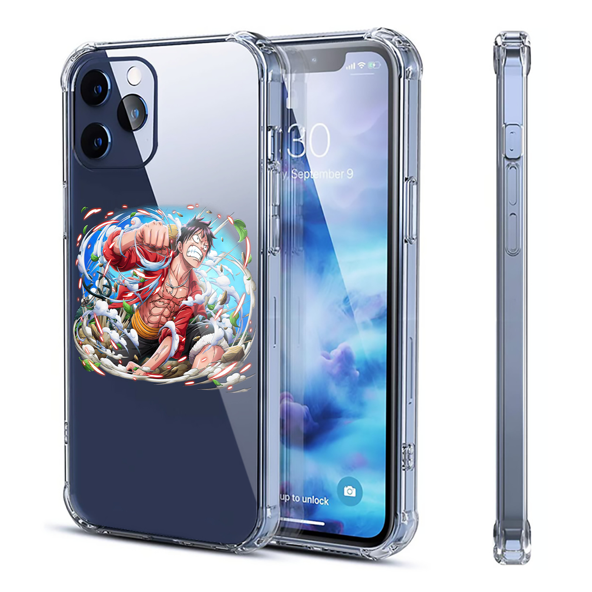 （画像用） ワンピース モンキー・D・ルフィ ONE PIECE Monkey D. Luffy 【iPhone 12シリーズ対応】透明スマホケース（クリアソフトケース）